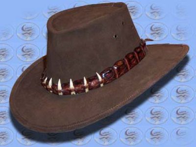 AUSSIE Made LEATHER HAT Crocodile DUNDEE by CUTANA HAT 